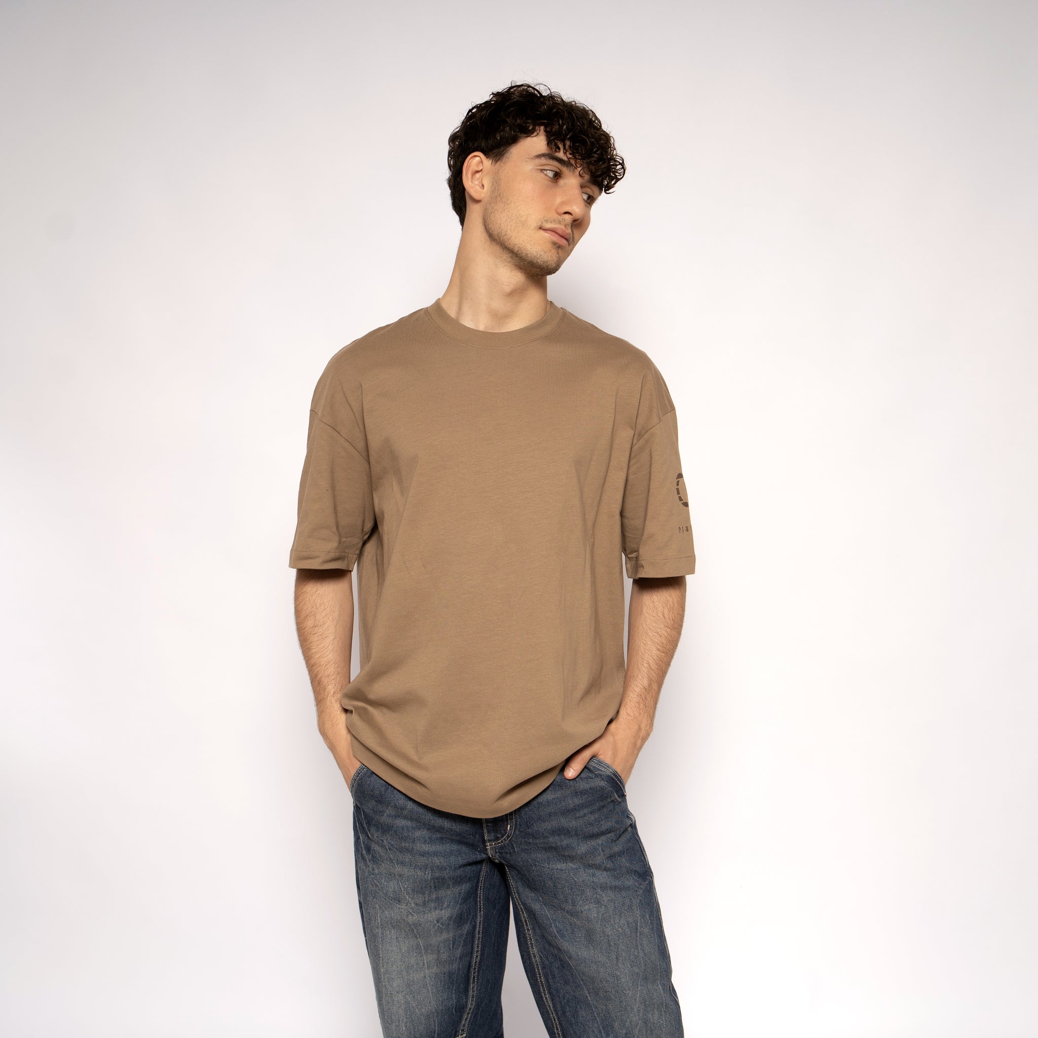 T-shirt Oversize Uomo Khaki