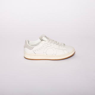 Sneakers in pelle con logo laterale colore Bianco