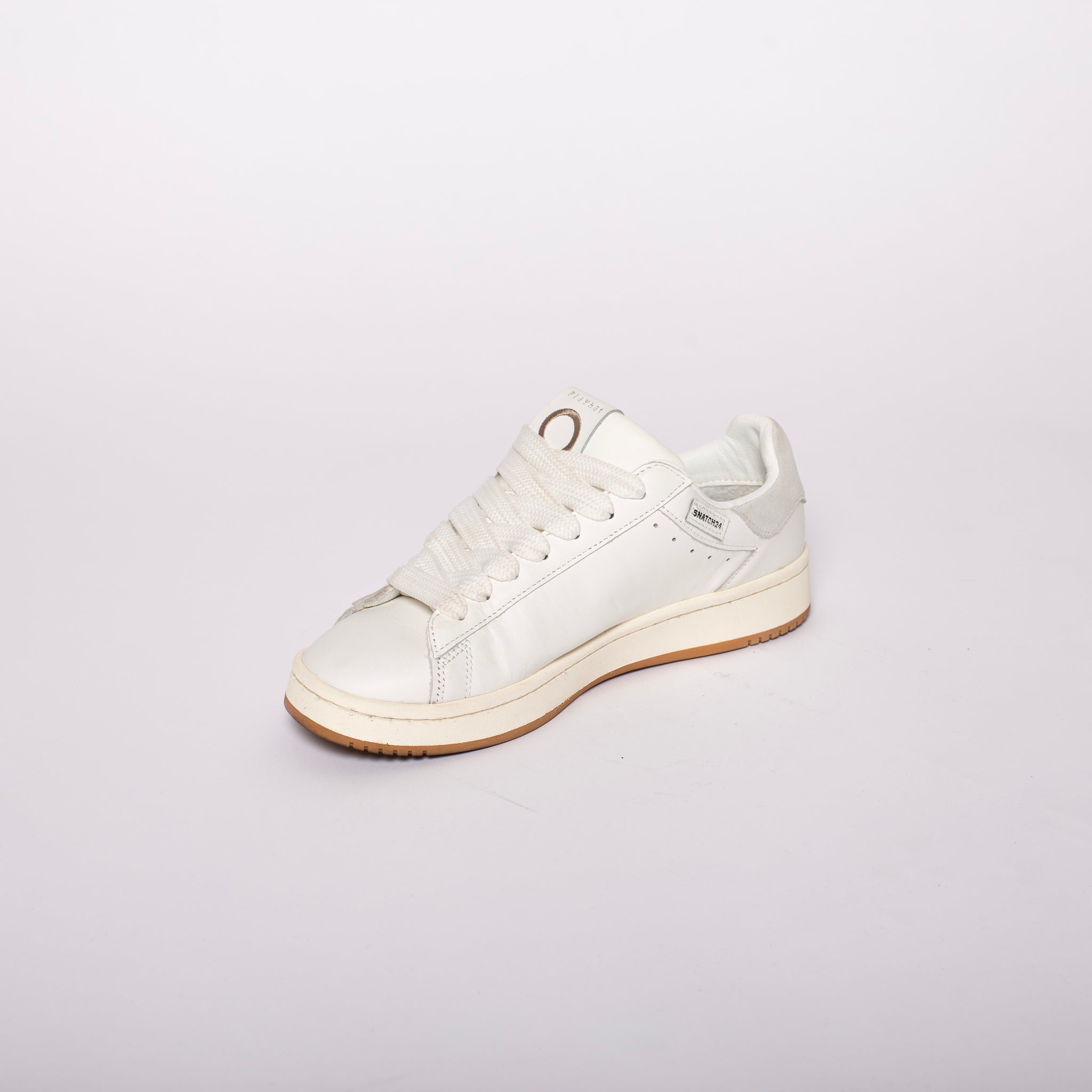 Sneakers in pelle con logo laterale colore Bianco