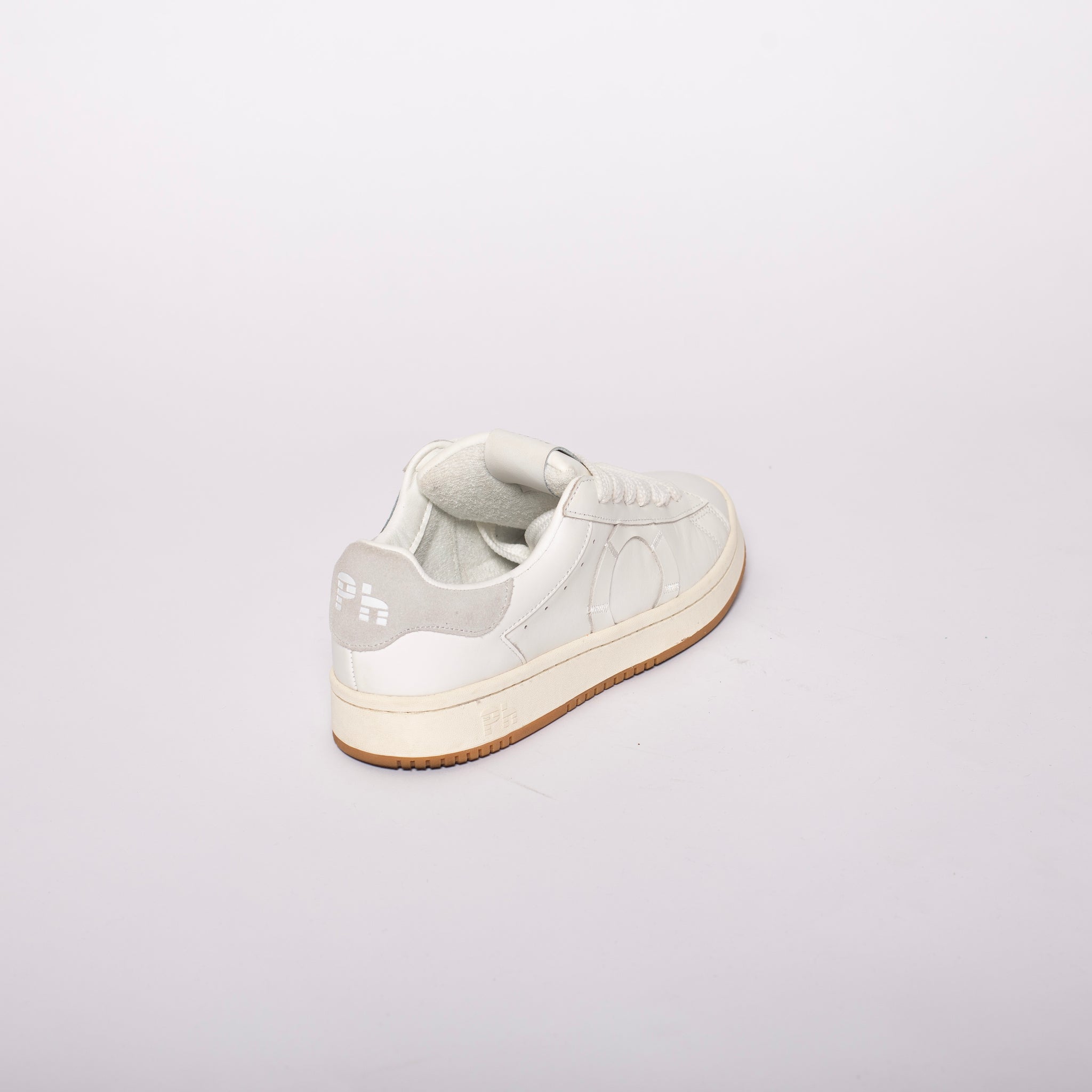 Sneakers in pelle con logo laterale colore Bianco