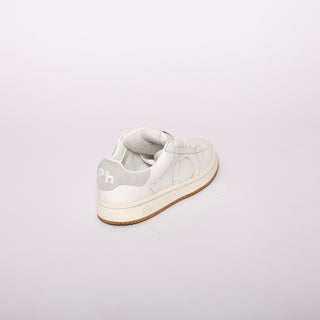 Sneakers in pelle con logo laterale colore Bianco