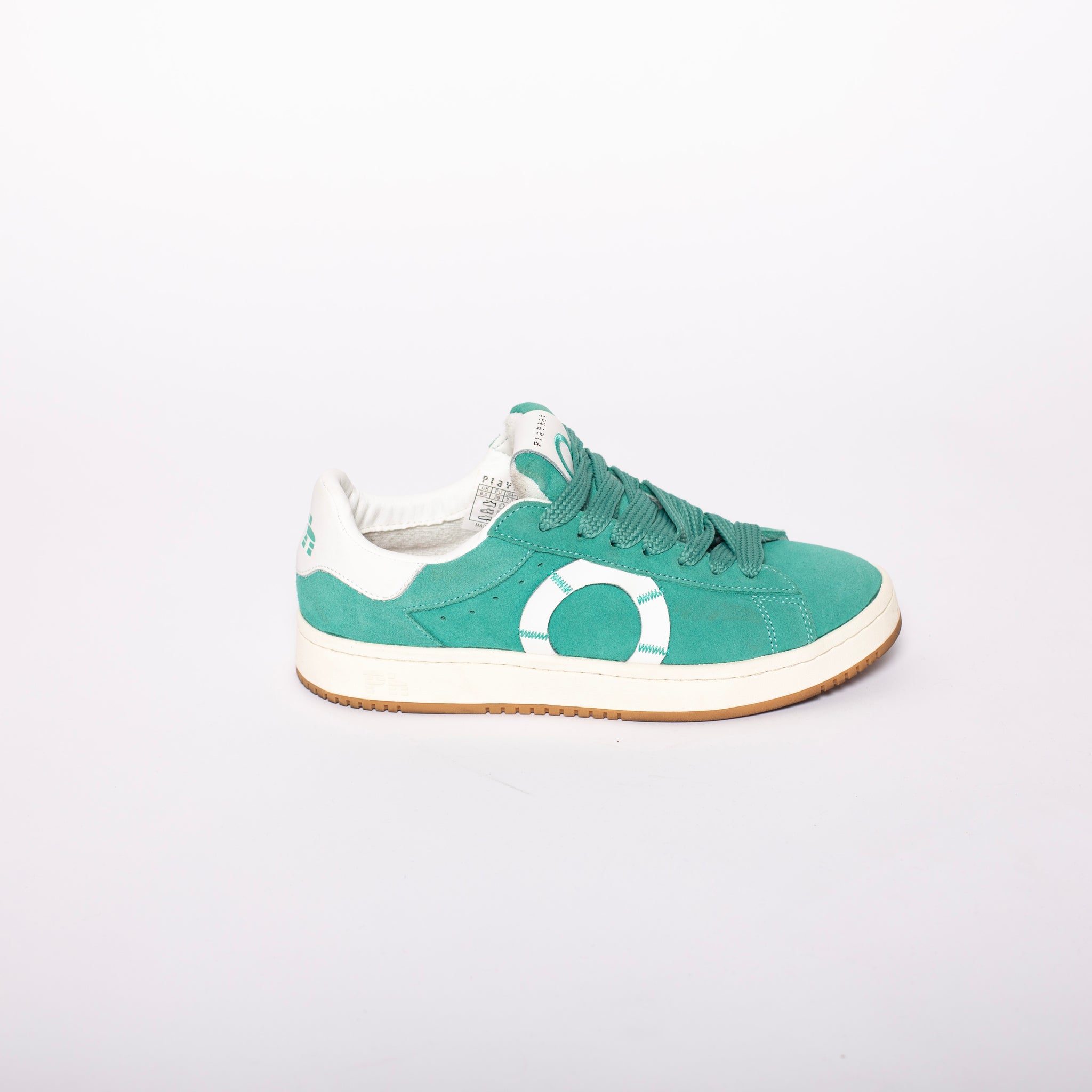 Sneakers in pelle con logo laterale colore Verde