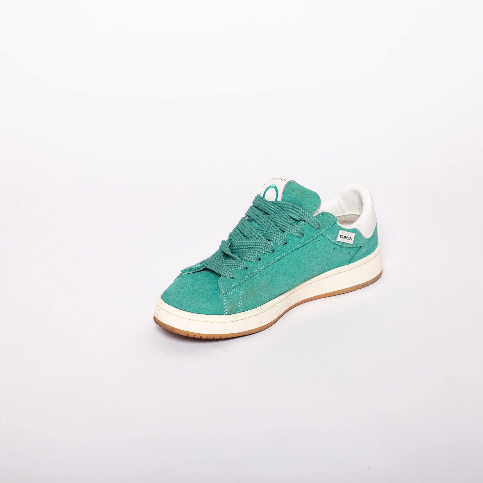 Sneakers in pelle con logo laterale colore Verde