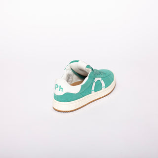 Sneakers in pelle con logo laterale colore Verde