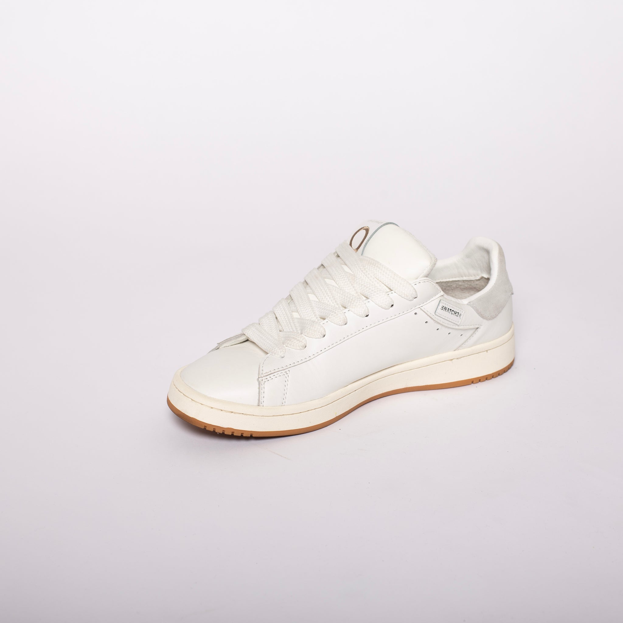 Sneakers in pelle con logo laterale colore Bianco