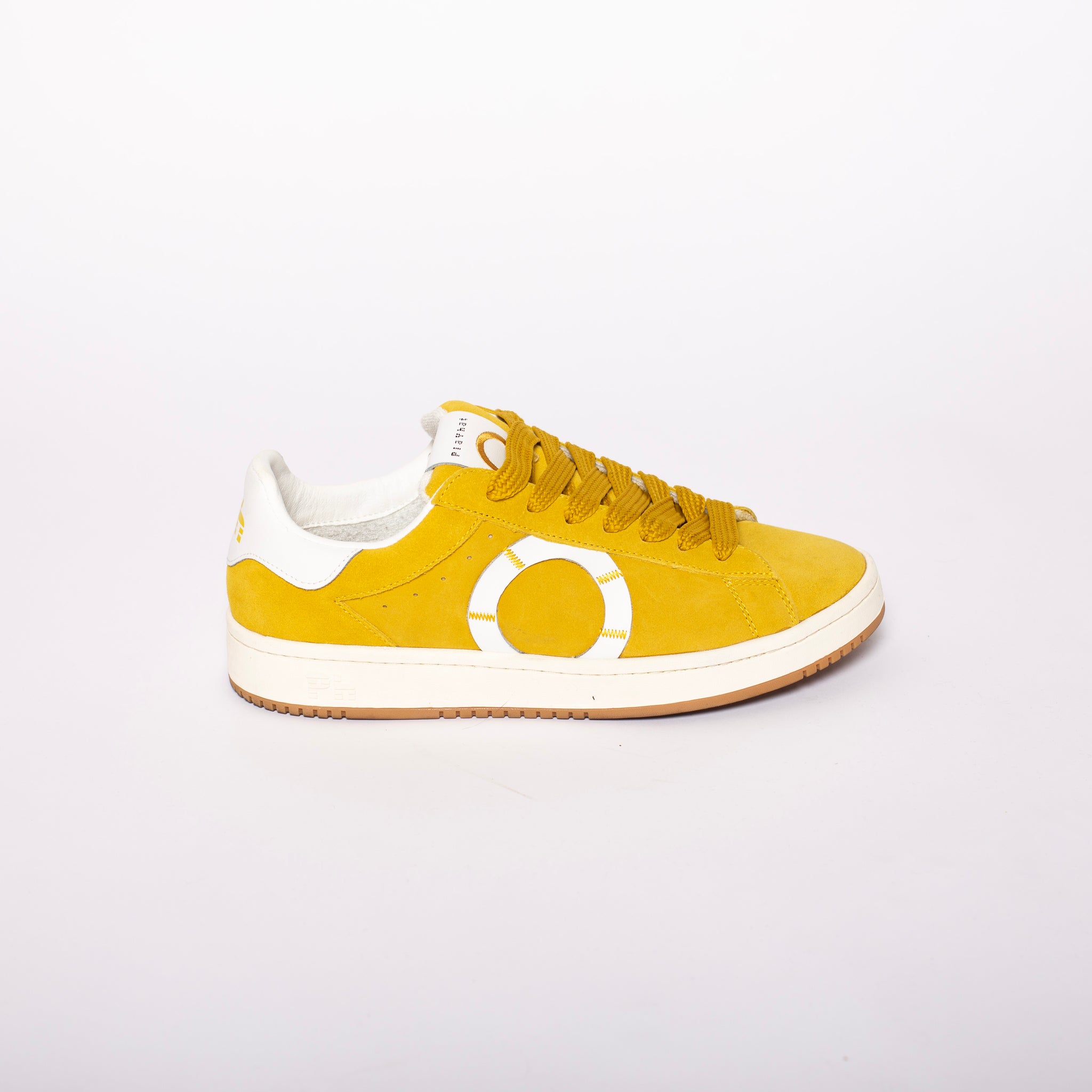 Sneakers in pelle con logo laterale colore Giallo