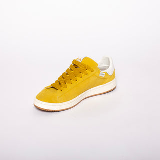 Sneakers in pelle con logo laterale colore Giallo