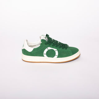 Sneakers in pelle con logo laterale colore Verde