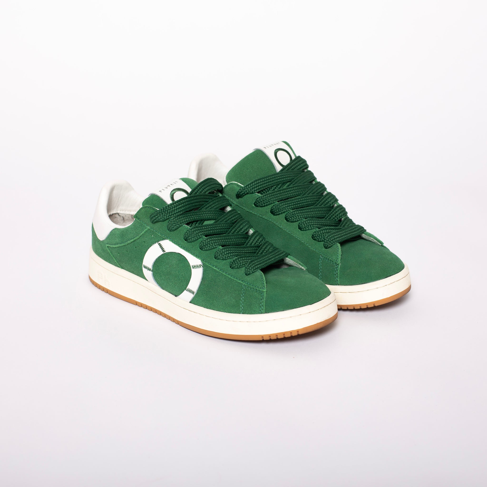 Sneakers in pelle con logo laterale colore Verde