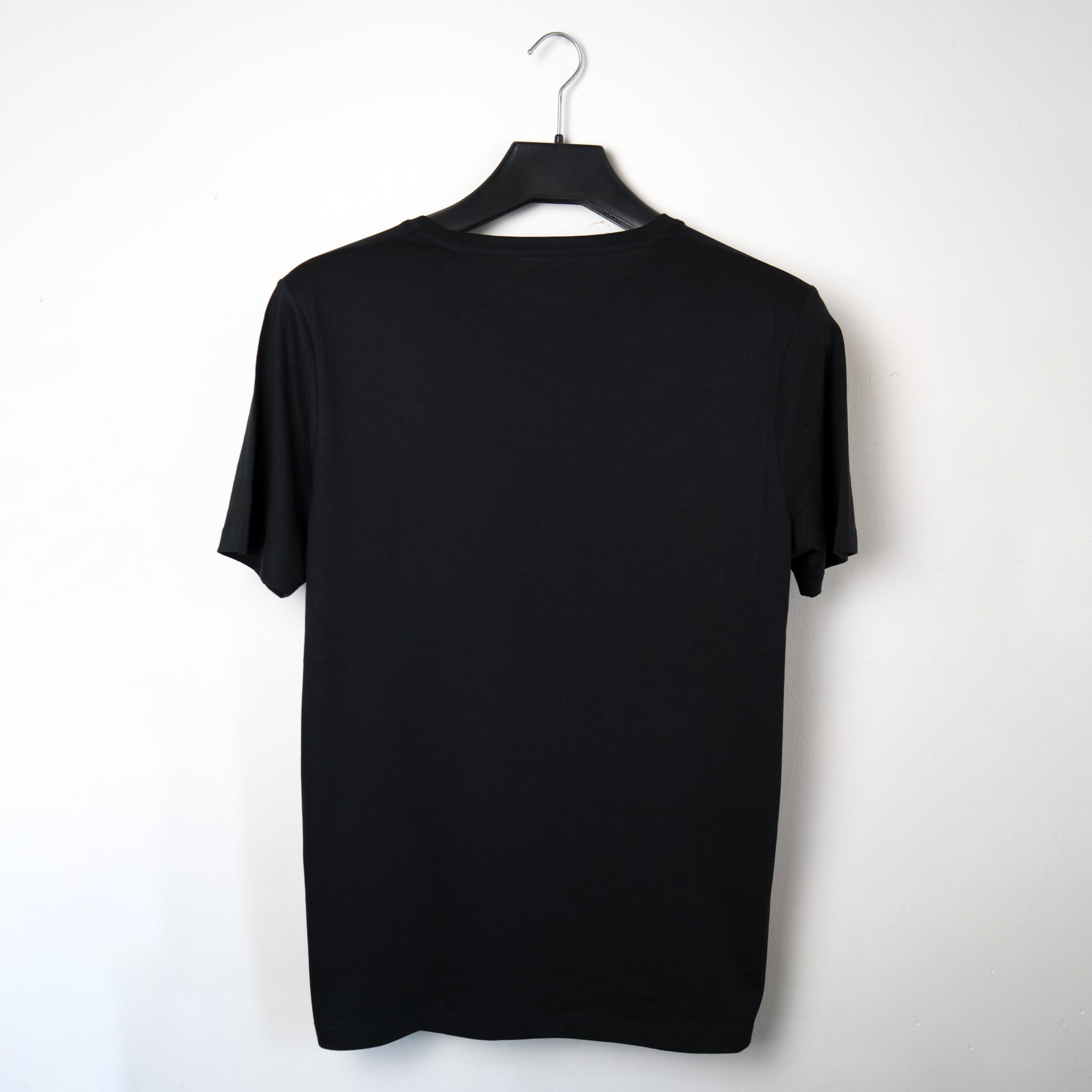 Retro T-shirt a maniche corte in cotone colore Nero