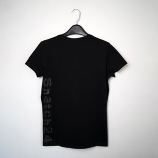 Retro T-shirt in cotone con logo Nero Snatch24 sul retro