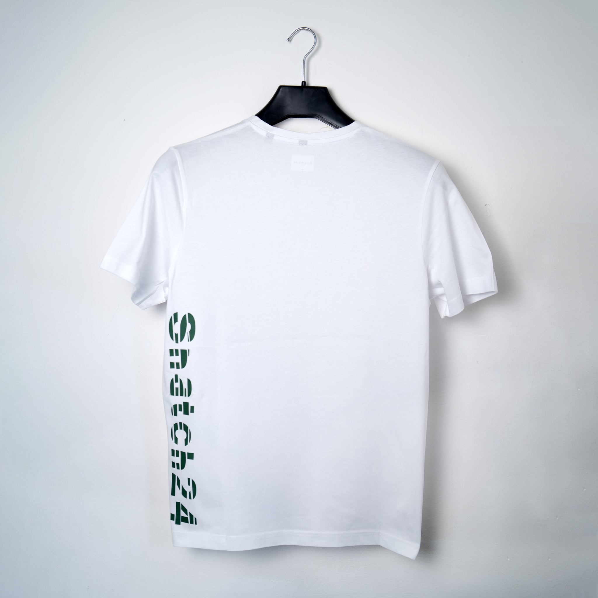 Retro T-shirt con maniche corte in cotone bianco con Snatch24 colore Verde