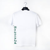 Retro T-shirt a maniche corte con logo grande Snatch24 verde