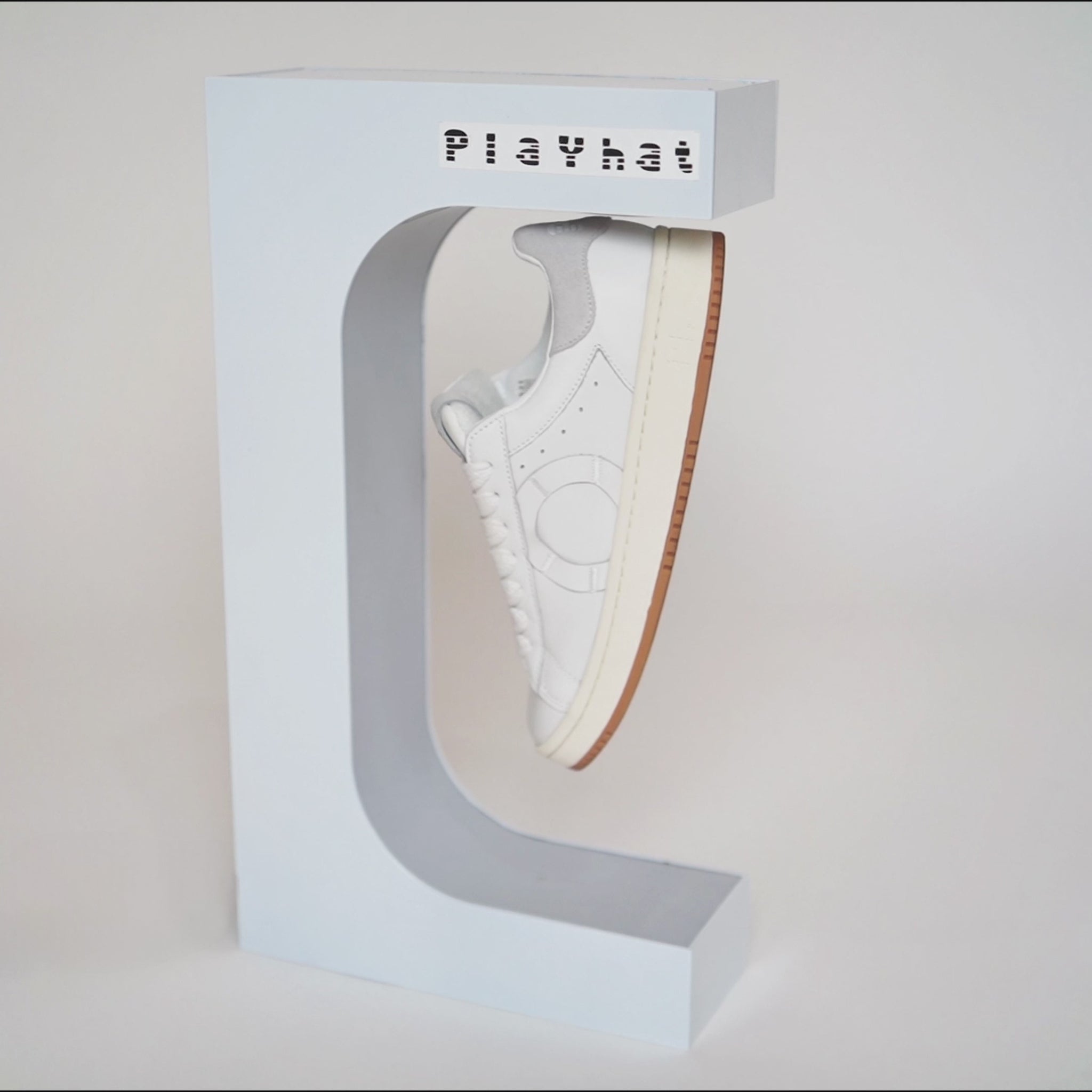 Video sneakers in pelle con logo laterale colore Bianco